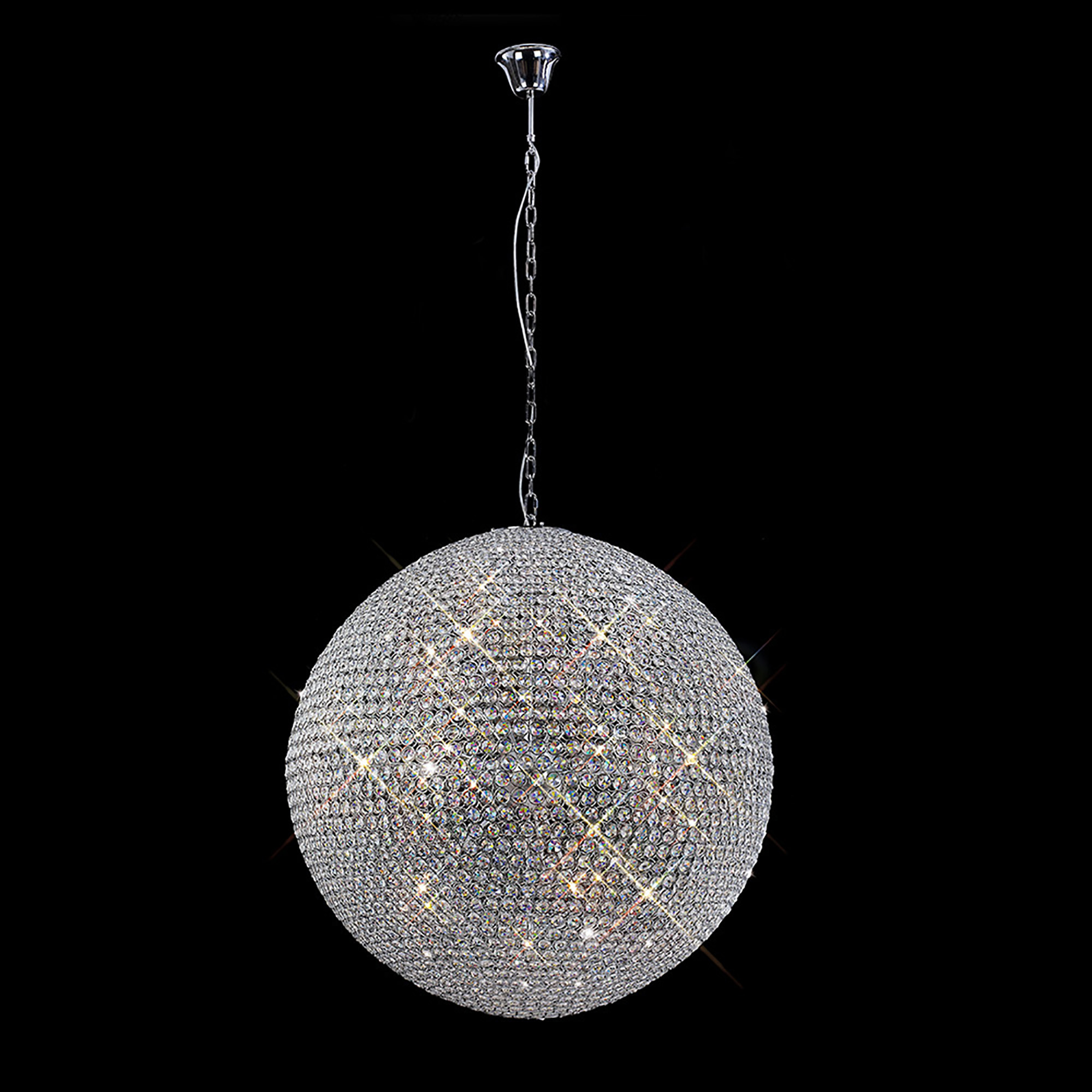 IL30196  Ava Crystal Pendant 18 Light (36kg) Polished Chrome